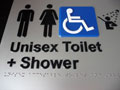 Unisex Accessible Toilet & Shower in Aluminum